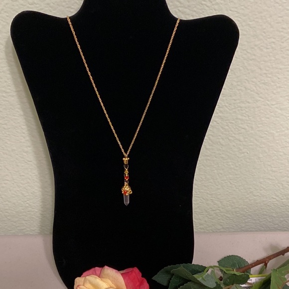 Boutique Hippie Healing wire wrap crystal necklace - Picture 4 of 11